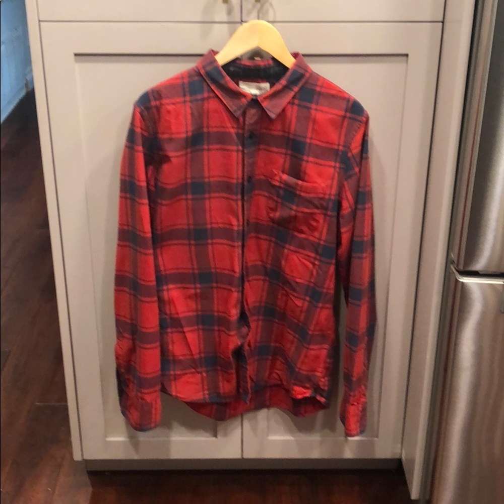 1901 blue and red flannel shirt. XL